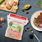 10×Steam Cooking Bags Microwave Steamer Bags Widen the Bottom Stand Upright Zipper Steam Bags for Vegetables,Potatoes and Meat (1 Pack)