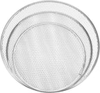 3 Pcs Pizza Screen 10 Inch 12 Inch 13 Inch Aluminum Alloy Seamless Pizza Pan Non Stick Mesh Pizza Tray for Oven BBQ Kitchen Restaurant Cookware Baking Tool