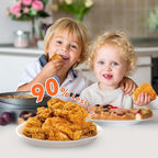 Kitchen in the box 32QT Extra Large Air Fryer Toaster Oven Combo, 21-in-1 Countertop Convection Toaster Oven with Rotisserie and Dehydrate, 6 Accessories, 1800W Dual Cook Preset (Black)