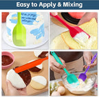 Barsone 5-Piece Silicone Spatula Set（ Heat Resistant 446°F Food Grade BPA Free, Nonstick Cookware Safe Dishwasher Safe Kitchen Tools for Baking, Cooking, Stirring, Multicolor）