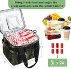 Tirrinia Large Insulated Cooler Bag - Outdoor Leakproof Cooler Box for Women & Men - Portable Freezer Bag with Adjustable Shoulder Strap for Camping, Picnic, Golf, Beach