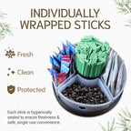 1000 Pack 5.5 Inch Natural Wood Coffee Stir Sticks Individually Wrapped - Wooden Disposable Coffee Stirrers also for Tea, Cocktails & Beverages - Eco-Friendly Stirring Sticks