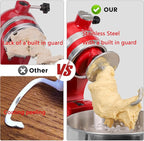 Dough Hook & Flat Beater Attachments for KitchenAid 4.5 QT Tilt-Head Stand Mixer, All Parts Dishwasher Safe