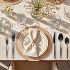 KINGSTONE Silverware Set, 40-Piece Flatware Set Cutlery Set Premium 18/10 Stainless Steel, Tableware Include Forks Knives Spoons for Home Kitchen Restaurant Wedding, Dishwasher Safe,Black