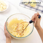 COOK WITH COLOR Kitchen Gadget Set Copper Plated Stainless Steel Utensils with Soft Touch Handles, Copper Navy, 10 Pieces