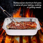 Stock Your Home Aluminum Pans 9x13 Disposable Foil Baking Pans (Pack Of 100) - Half Size Steam Table Deep Pans - Tin Foil Pans Great for Cooking, Heating, Storing, Prepping Food