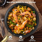 imarku Non Stick Frying Pans, 3 Pieces - 8 Inch, 10 Inch and 12 Inch Frying Pan, Professional Frying Pans Nonstick, Cast Iron Skillets, Nonstick Frying Pan with Stay Cool Handle, Best Christmas Gifts