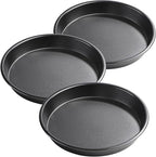 7 inch Pizza pan of 3 Stainless Steel Pizza Plates Non Stick Bakeware Sets Pizza Baking pans Set plates for making cuban pizza