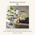 MACKENZIE-CHILDS Enamel Whistling Tea Kettle, Decorative Teapot for Stovetop, White Flower Market