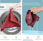 Red Christmas Placemats Set of 8 - Festive Easy to Clean Linen-Style Fabric Table Mats - Machine Washable & Heat Resistant Non-Slip Design for Thanksgiving and Holiday Dining (Wine Red, 8)