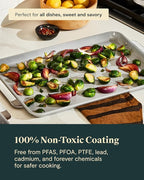 Caraway Non-Stick Ceramic Baking Sheet - Naturally Slick Ceramic Coating - Non-Toxic, PTFE & PFOA Free - Perfect for Baking, Roasting, and More - Large (18" x 13") - Cream