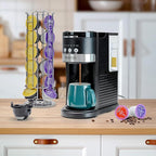 Single Serve Coffee Maker for Pods & Ground Coffee, 6 to 14oz Brew Sizes, Strong Brew Option, Fast Brewing, Compact Design with Removable 40oz Reservoir, Travel Mug Friendly, christmas gift