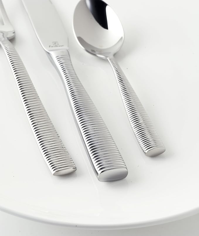 Fortessa Ringo 18/10 Stainless Steel Flatware Bouillon Spoon, Set of 12