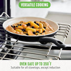 GreenLife Non Stick Fry Pan Set (7" & 10"), Non-Toxic PFAS-Free Ceramic Skillets, Dishwasher & Oven Safe, Egg Omelet Frying Pans, Stay- Cool Handles, Kitchen Home Cooking Essentials, Black and Cream
