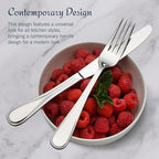 Mikasa Bravo 101 Piece Silverware Set, 18/10 Stainless Steel Flatware Service for 12, Includes 5 Piece Serving Set and 12 Extra Coffee Spoons