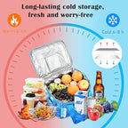 Tirrinia Large Insulated Cooler Bag - Outdoor Leakproof Cooler Box for Women & Men - Portable Freezer Bag with Adjustable Shoulder Strap for Camping, Picnic, Golf, Beach