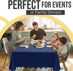 Party Solids 66% Thicker Premium Plastic Table Cloth Rectangle Table Cover 0.5 Mil 6 Pack Navy Blue Table Cloth 54 Inch x 108 Inch Disposable Tablecloth Won't Tear Easily Like Cheap Thin Brands