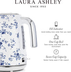 Laura Ashley Stainless Steel Electric Kettle 1.7 Liter - 1500W Rapid Boil Electric Kettles for Boiling Water - Electric Tea Kettles Automatic Shut Off - Overheat & Boil Dry Protection Jug Kettle