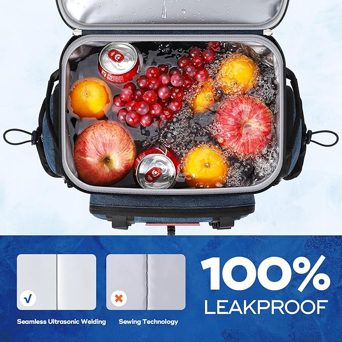 Maelstrom Backpack Cooler,Soft Lightweight Leakproof Cooler Backpack,35 Can Insulated Cooler Bag,Keeps 35 Cans Hot/Cold for Up to 16 Hours,Waterproof Lunch Backpack for Men Women-Blue