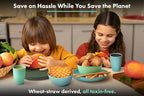 FOODLE Wheat Straw Dinnerware Set - BPA Free & Safety Tested - Microwave & Dishwasher Safe Dishes - Perfect for Camping, Picnic, RV, Dorm - Plates, Cups and Bowls - Great for Kids & Adults - For 4