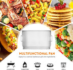 GGC Universal Griddle for Gas Grills, 25" x 16" Flat Top Griddle Plate for Gas Stove, Stainless Steel Griddle for Camping Stove, Nonstick Cooking Griddle for Charcoal, Tailgating, Parties