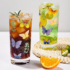 Drinking Glasses Set Of 6,Highball Glasses 16OZ,Clear Water Glasses with Heavy Weighted Base,Made From Premium Borosilicate Glass,Glass Cups for all beverage,Ice Tea&Coffee…