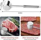 Meat Tenderizer, Heavy Duty 304 Stainless Steel Meat Tenderizer Tool, Meat Hammer Dishwasher Safe, Meat & Poultry Tenderizers,Meat Pounder for Steak, Chicken, Fish, Pork, Beef