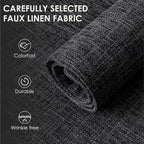 Placemats Set of 6, Bilayer Thickened Linen Place Mats Heat Resistant Machine Washable Wrinkle Free Carefully Selected Polyester Mats for Kitchen/Dining/Coffee Table (Charcoal Grey)