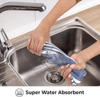 Urban Villa KitchenTowels 100% Cotton Pack of 3 Highly Absorbent Quick Drying Super Soft Premium Dish Towels for Kitchen with Hanging Loop Hand & Tea Towels - 20x30 Inch (Multi Color Striped)