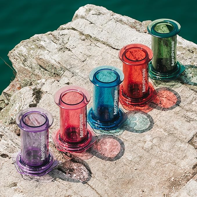 AeroPress Clear Coffee Press - All-in-One French Press, Pour-Over & Espresso Style Manual Brewer, 2 Min Brew for Less Bitterness, More Flavor, Small Portable Coffee Maker, Travel & Camping