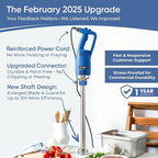 TK Commercial Immersion Blender, 750 Watt/1 HP Variable Speed Motor, 20,000 RPM X-Heavy Duty with Performance Assurance - 22"