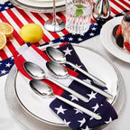 KEAWELL Premium Lucent Silverware Set, 65-Piece Mirror-Polished 18/10 Stainless Steel Flatware, Dishwasher Safe for Refined Dining and Entertaining (65, Silver)