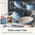 Redchef Ceramic Nonstick Cookware Set,14pcs Pots and Pans Set Non Stick,Induction Cookware with Stainless Steel Handle,Non Toxic Kitchen Cooking Set,Dishwasher & Oven Safe,PFAS PFOA & PTFE Free（Blue）