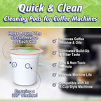 Quick & Clean [12-Pack] Keurig Cleaning Pods - K Cup Cleaner Pod For Keurig - 2.0 Coffee Machine Compatible, Removes Stains, Non-Toxic and Eco-Friendly