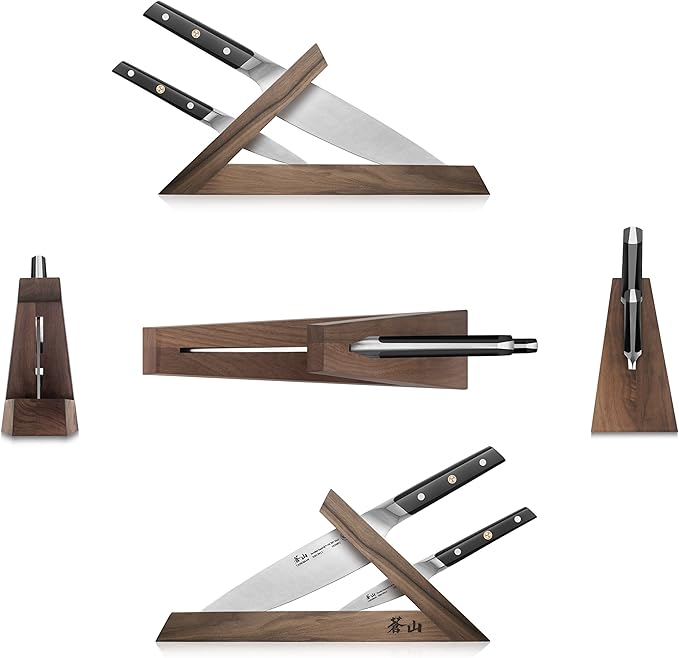 Cangshan TC Series 1021202 Swedish 14C28N Steel Forged 3-Piece Knife Block Set, Walnut