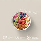 JoyJolt Mesa 30oz Stoneware Pasta Bowls Set of 4, Salad and Serving Bowl for Kitchen, Oatmeal, Soup, Dinner - Matte Linen White, Dishwasher and Microwave Safe, Wide and Shallow Plate