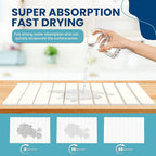 Stone Drying Mat for Kitchen Counter W/ Tote Bag, Large Stone Dish Drying Mat Foldable, Absorbent Diatomaceous Quick Dry Stone Mat Kitchen Dishes Bottles Cups Bathroom Any Countertop 23" x 15.3"