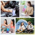 BENZZO 40 oz Insulated Tumbler for 100% Leak Proof, Stainless Steel Reusable Cups with Lids and Straws, Double Wall Vacuum Coffee Travel Mug Gift for Family Friends Teachers, Dishwasher Safe