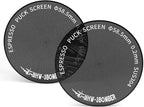 MHW-3BOMBER 58mm Espresso Puck Screen - 0.2mm Ultra Thin Espresso Puck - Metal Reusable Coffee Filter for Portafilter Basket 58mm - Puck Screen with Titanium Coating FG7046B-OS