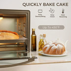 KITESSENSU Nonstick Braided Rope Cake Pan – 9.45” Fluted Tube Pan for Baking Pound Cake, Cast Aluminum Moldes para Pasteles, Cake Pans for Baking, Easy Release, High-Heat Resistant, Easy to Clean