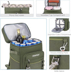 Large Waterproof Insulated Cooler Backpack for Men & Women, Leak Proof Cooler Backpack for Camping, Beach, Fishing, Picnic, Travel, Outdoor, 30L, 48Cans