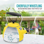Chantal Tea Kettle, 1.7 QT, Vintage Series, Premium Enamel on Carbon Steel, Whistling, Even Heating & Quick Boil (Canary Yellow)
