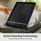 Utheer Nonstick Reversible Aluminum Ceramic Griddle 16.3" x 13", 50% Lighter 2-in-1 Flat & Ribbed Grill Griddle, Warp-Resistant, PFAS-Free,100% Recyclable Stovetop Griddle for Gas,Charcoal,Outdoor BBQ