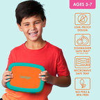 Bentgo Kids Bento-Style 5-Compartment Leak-Proof Lunch Box - Ideal Portion Sizes for Ages 3 to 7 - Durable, Drop-Proof, Dishwasher Safe, PFAS & BPA-Free & Made with Food-Safe Materials (Orange)