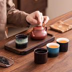 Espresso Cups Set of 2, Ceramic Espresso Cups, Expresso Shots Cups, 2.5oz Tea Cups, Demitasse Cups (2, magic inside)