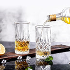 Highball Glasses Collins Tall Beverage Set of 6, 14 Ounce Cups Glassware for Drinks, Water, Beer, Soda