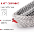 Cotton Rope Banneton Bread Proofing Basket Set, 2 x Oval Bread Basket with Liners & Covers for Artisan Bread Baking, Sourdough Bread Baking Supplies