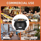 YUANHAO 8 Qt. Black Soup Kettle Warmer - 120V, 450W