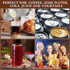 Layhit 24 Set Bulk Thank You Team Gifts Cups for Employees Staff Coworker Christmas Appreciation Gifts Thank You Glass Cups 16 oz Can Shaped Beer Glass with Lids Straws Brushes(Bright Style)