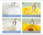 Egg Beater Whisk, Wireless Electric Multi-speed Control Rechargeable Batteries Balloon Whisk for Eggs, Milkshake Cream, Butter, Baby Food Fruits, Sauces and Soup for Kitchen,Camping,Party Gifts